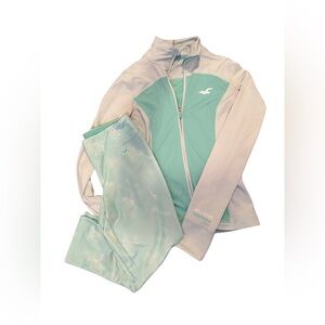Hollister Sport Full Zip Workout Top Women’s Small and Leggings Medium B…